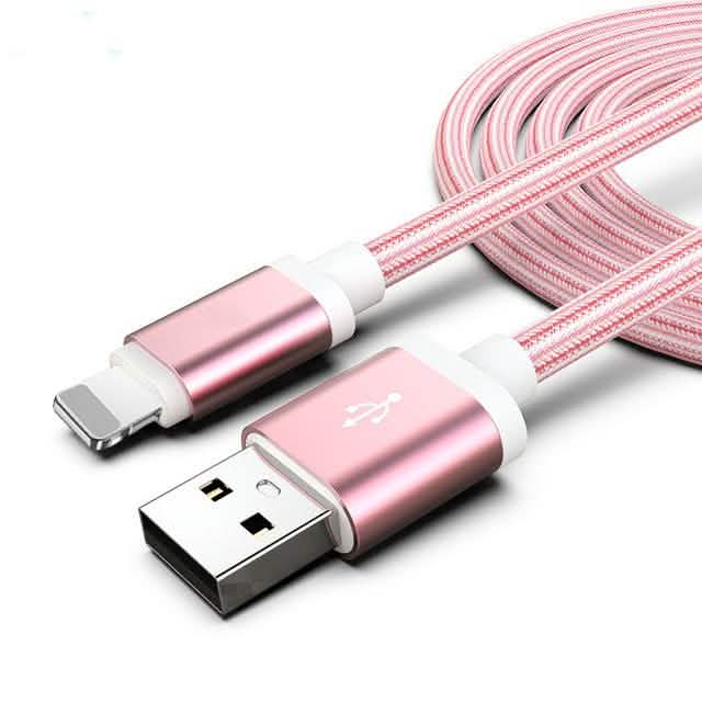 3-Pack: 10FT Heavy Duty Braided iPhone Lightning USB Cable by DailySale