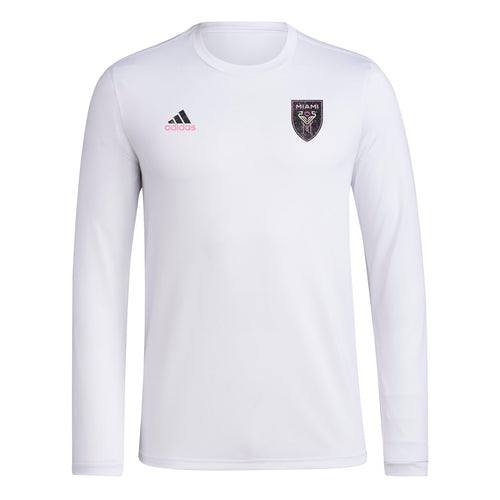 adidas Mens CF Long Sleeve Pre-Game T-Shirt White/Club Inter De Futbol Miami 3X-Large by EasyOptionXY