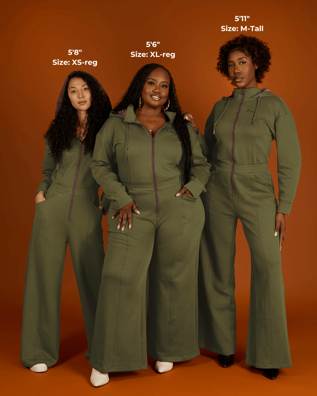 Green Satin Lined Jumpsuit by KINApparel