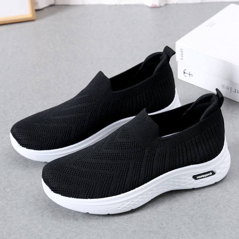 Women's Mesh Slip-On Sneakers | Breathable Lightweight Flat Walking Shoes by Sarah Express