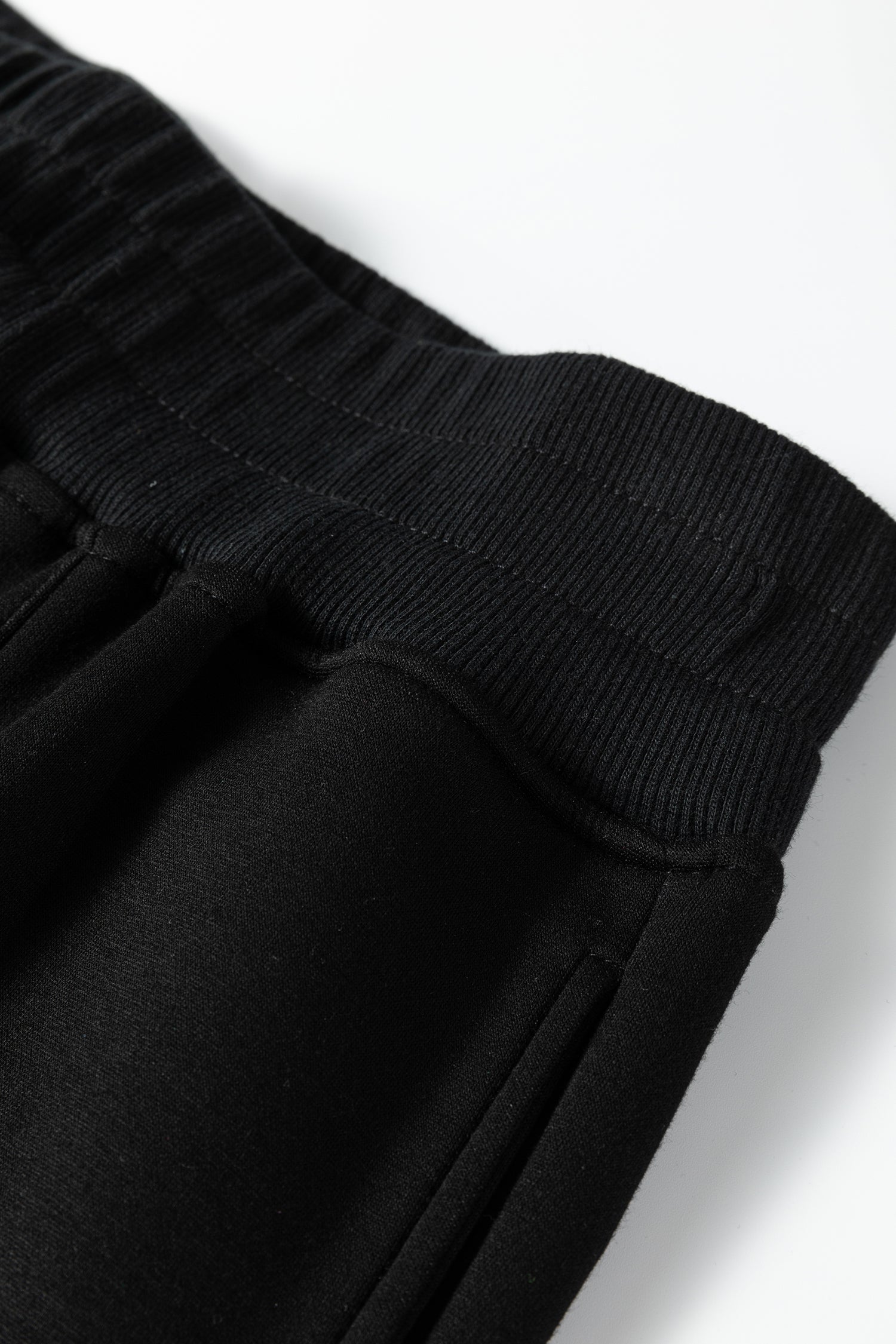 Bristol Black Collared V-Neck Pullover Sweatshirt Sweatpants Set