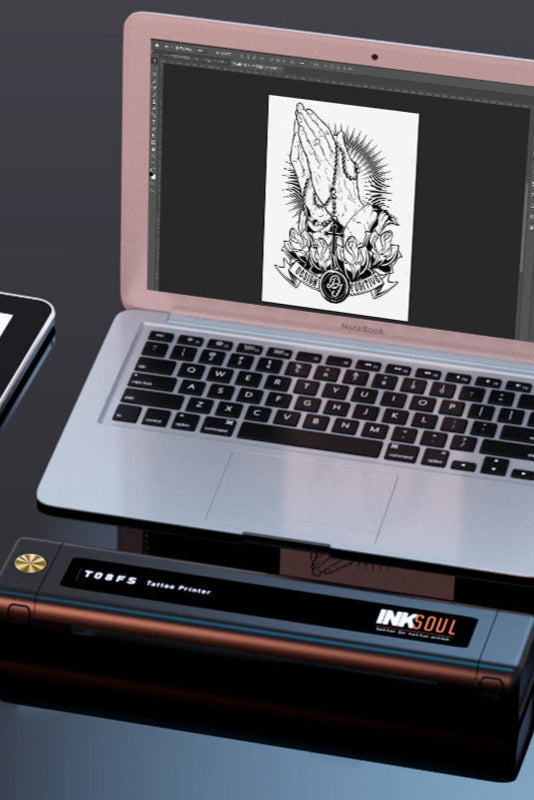 INKSOUL® T08FS Wireless Tattoo Transfer Stencil Printer-Can print shadows by INKSOULSUPPLY.COM