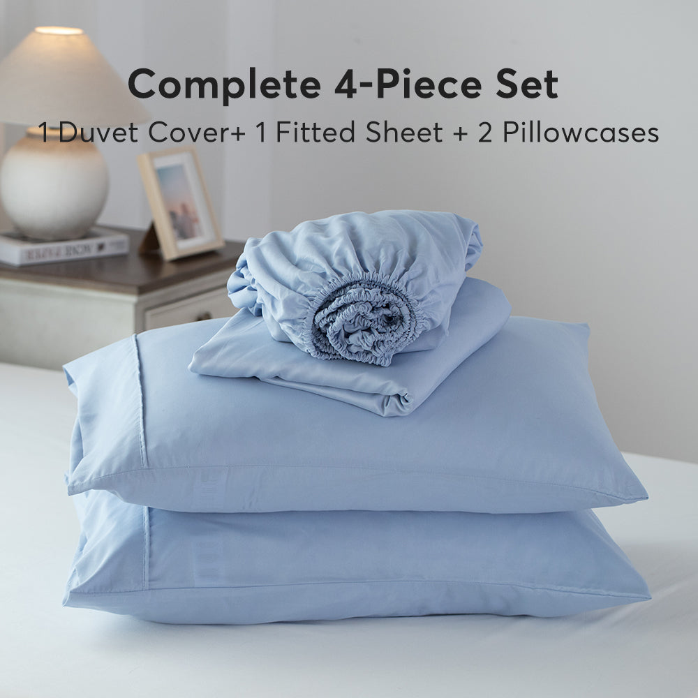 Kasentex Spring Duvet Cover Bedding Set with Duvet Cover, Pillowcase, Fitted Sheet, Hypoallergenic and Breathable, Room Decor, Graduation Gifts by Kasentex