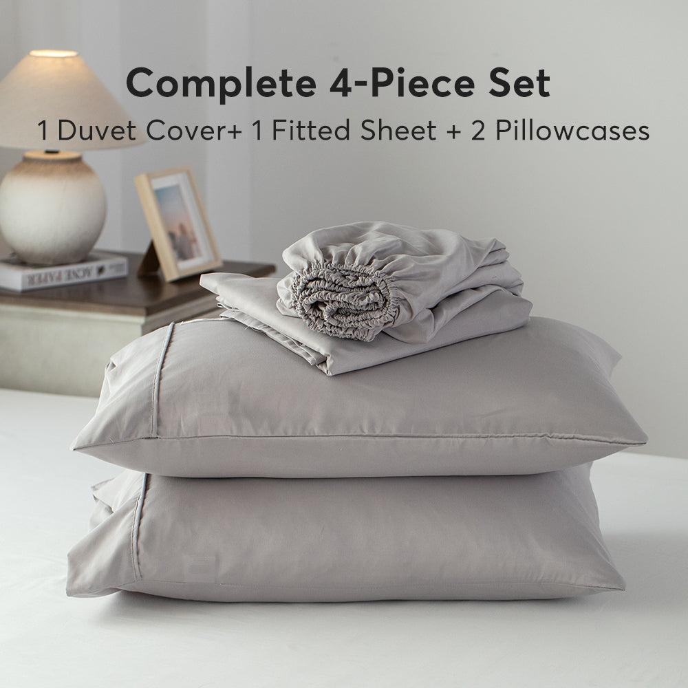 Kasentex Spring Duvet Cover Bedding Set with Duvet Cover, Pillowcase, Fitted Sheet, Hypoallergenic and Breathable, Room Decor, Graduation Gifts by Kasentex