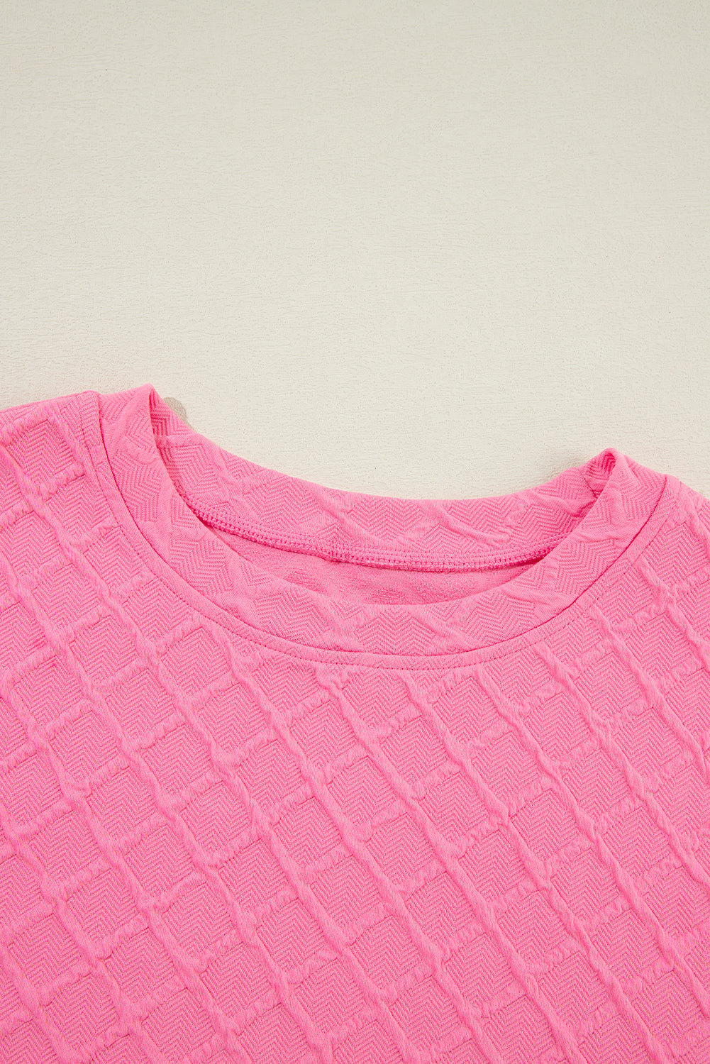 Checker Textured Tee and Drawstring Shorts
