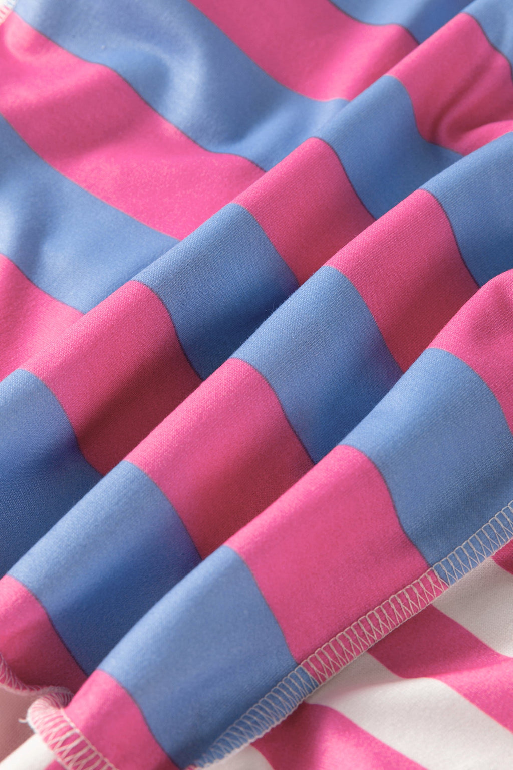 Stripe Patchwork Exposed Seam Oversized Top