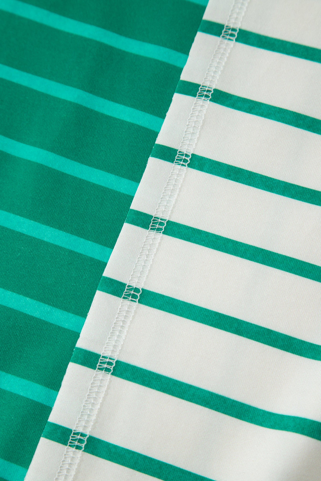 Stripe Colorblock 3/4 Sleeve Loose Tee