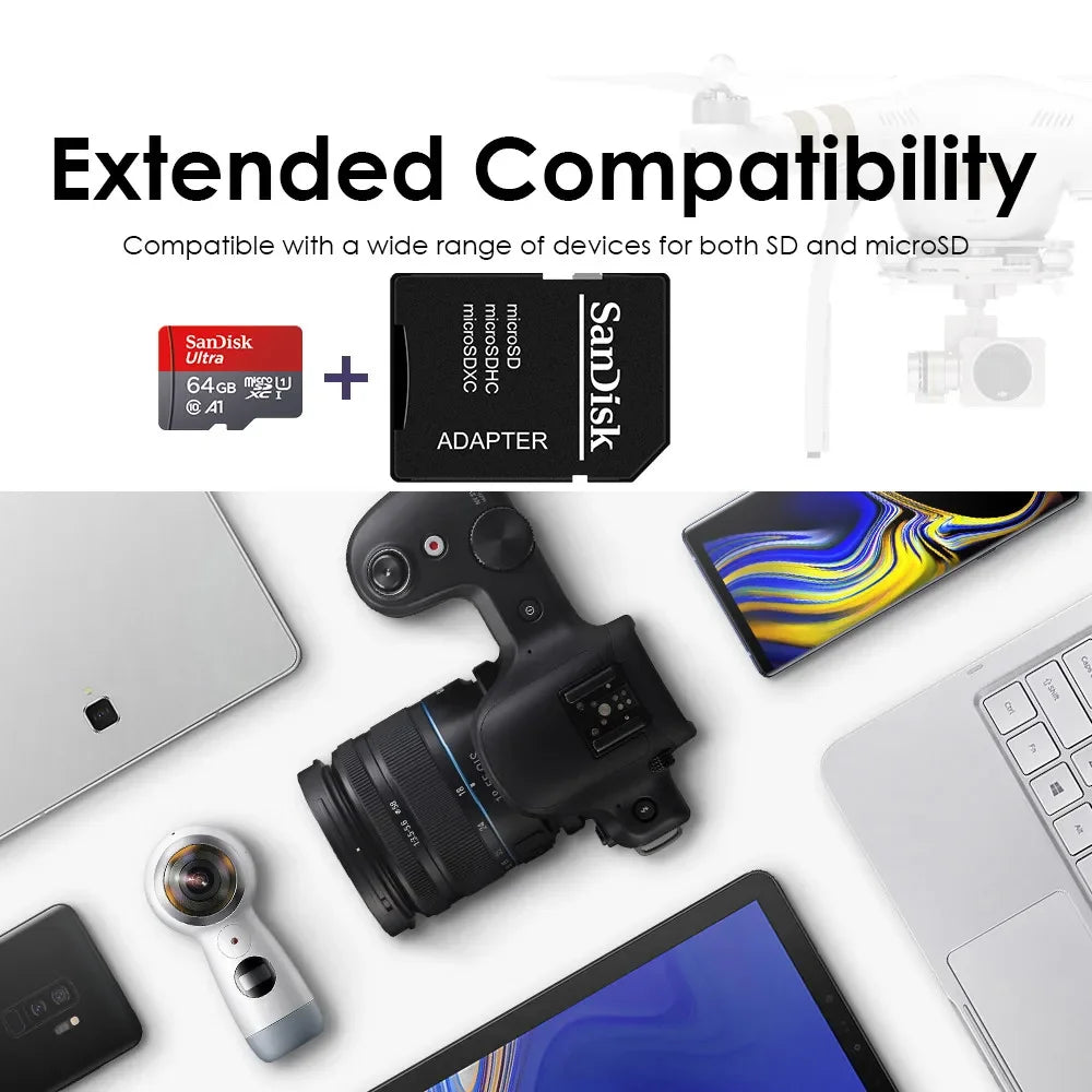 Micro SD Card 64GB Video Monitoring Traffic memory card 128GB 256GB Max 512GB 1TB smartphone DJI drone cardfor car by American Smart
