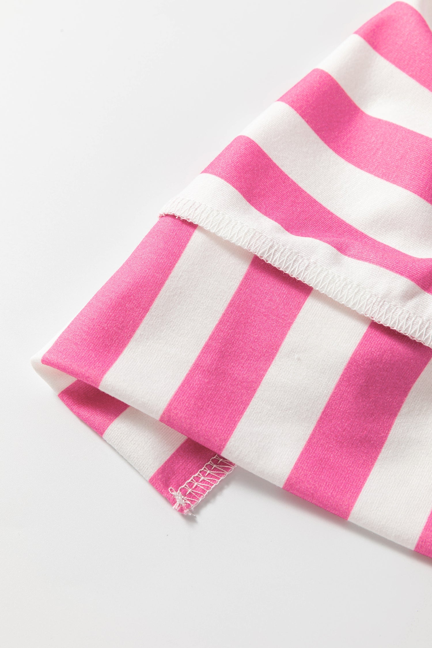 Stripe Patchwork Exposed Seam Oversized Top