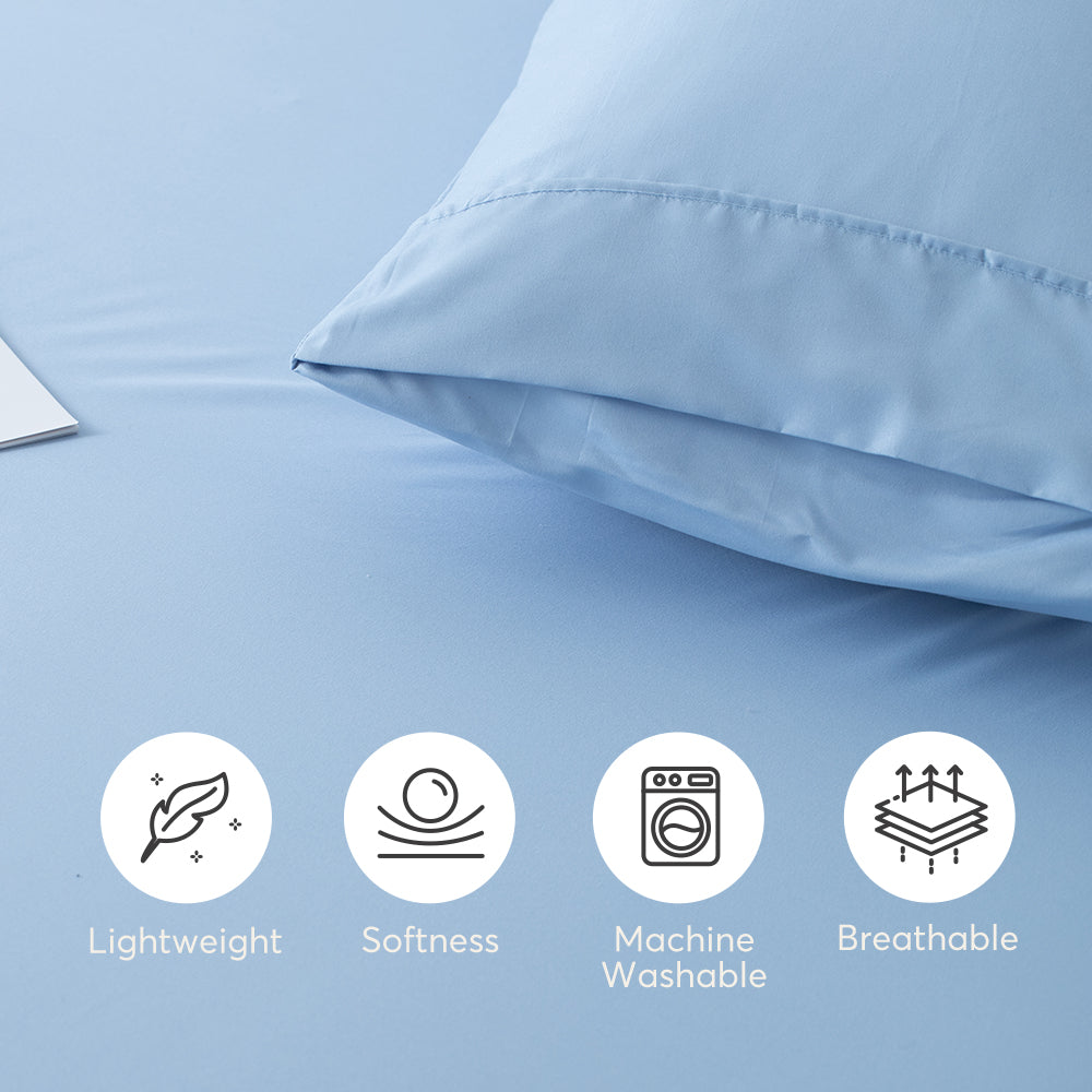 Kasentex Spring All Season Deep Pocket Fitted Sheet Set with Pillowcases, Room Decor, Graduation Gifts by Kasentex