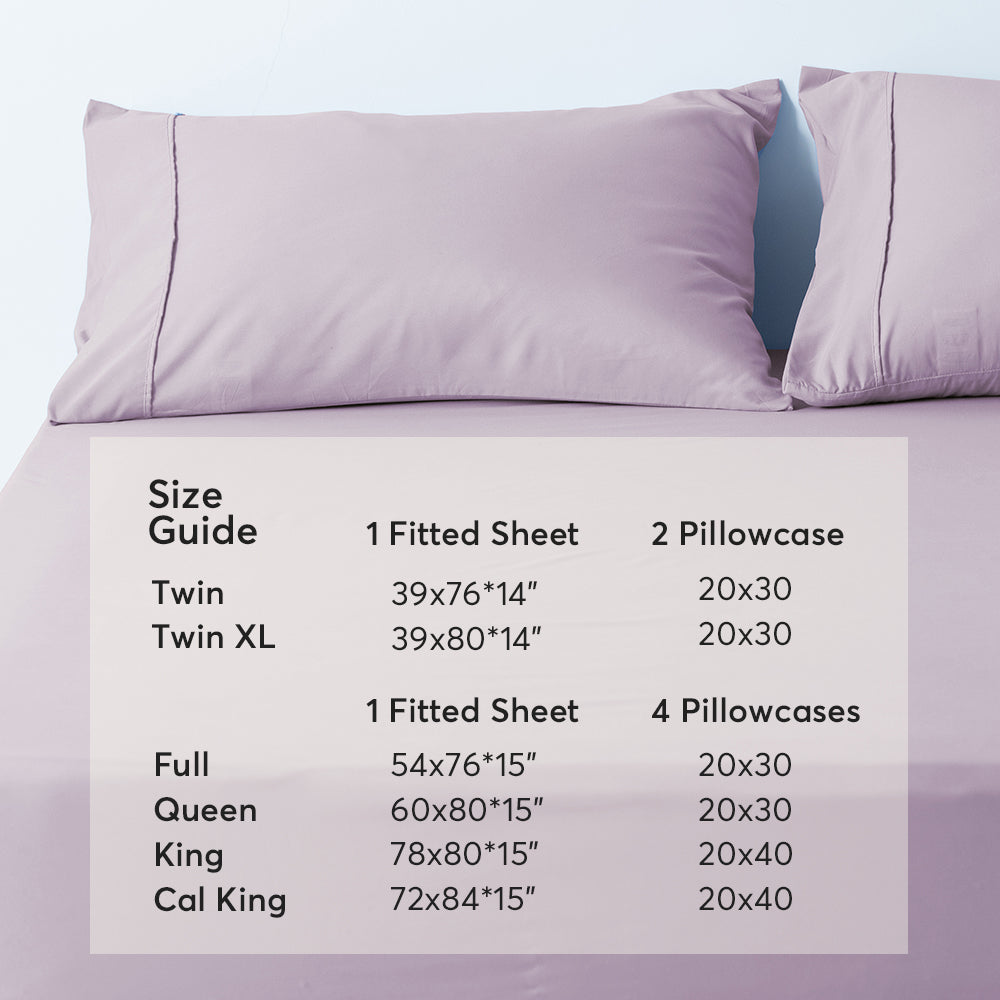 Kasentex Spring All Season Deep Pocket Fitted Sheet Set with Pillowcases, Room Decor, Graduation Gifts by Kasentex