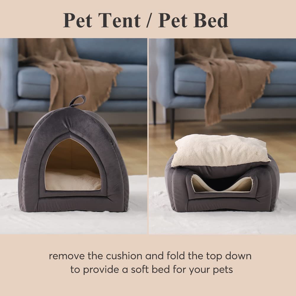 Kasentex Cat Bed, Lovely Tent with Removable Washable Pillow Cushion by Kasentex
