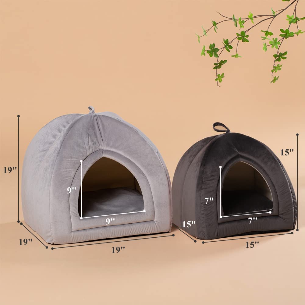 Kasentex Cat Bed, Lovely Tent with Removable Washable Pillow Cushion by Kasentex