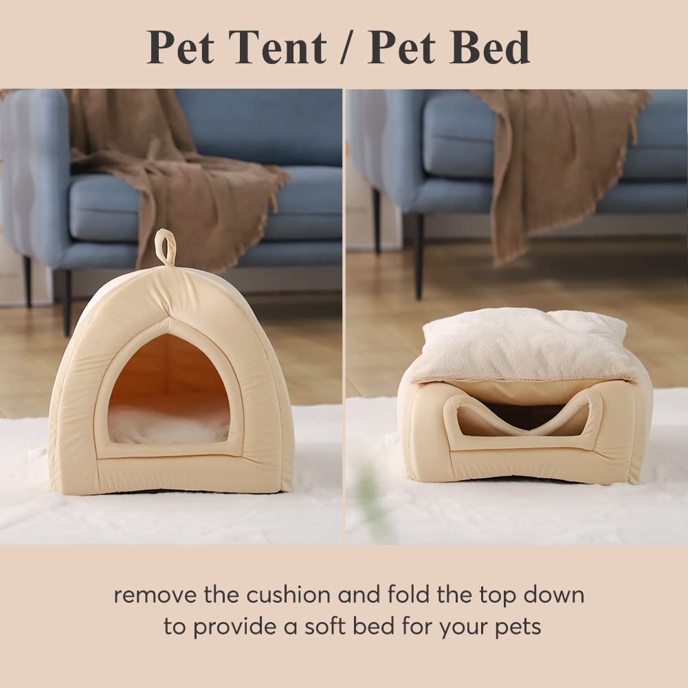 Kasentex Cat Bed, Lovely Tent with Removable Washable Pillow Cushion by Kasentex