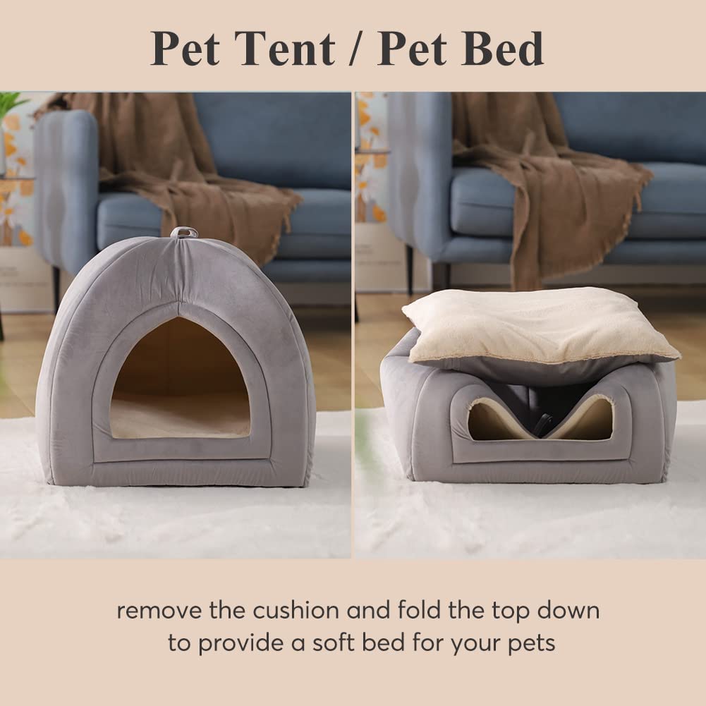 Kasentex Cat Bed, Lovely Tent with Removable Washable Pillow Cushion by Kasentex