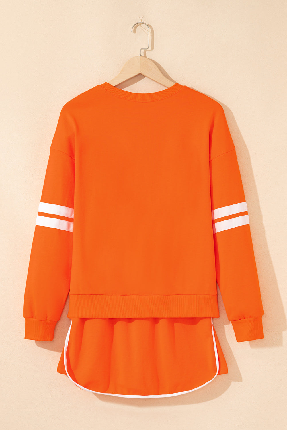 Varsity Stripe Pullover and Mini Skirt Set