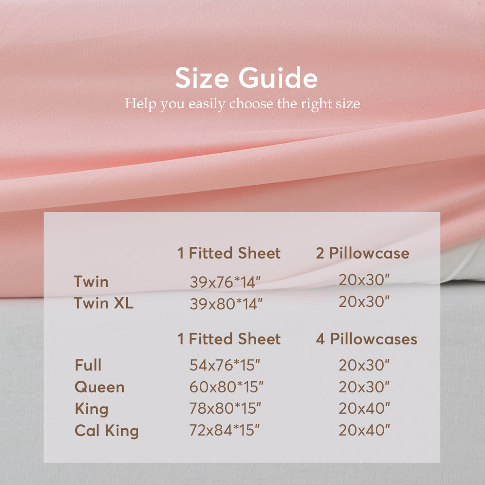 Kasentex Spring All Season Deep Pocket Fitted Sheet Set with Pillowcases, Room Decor, Graduation Gifts by Kasentex