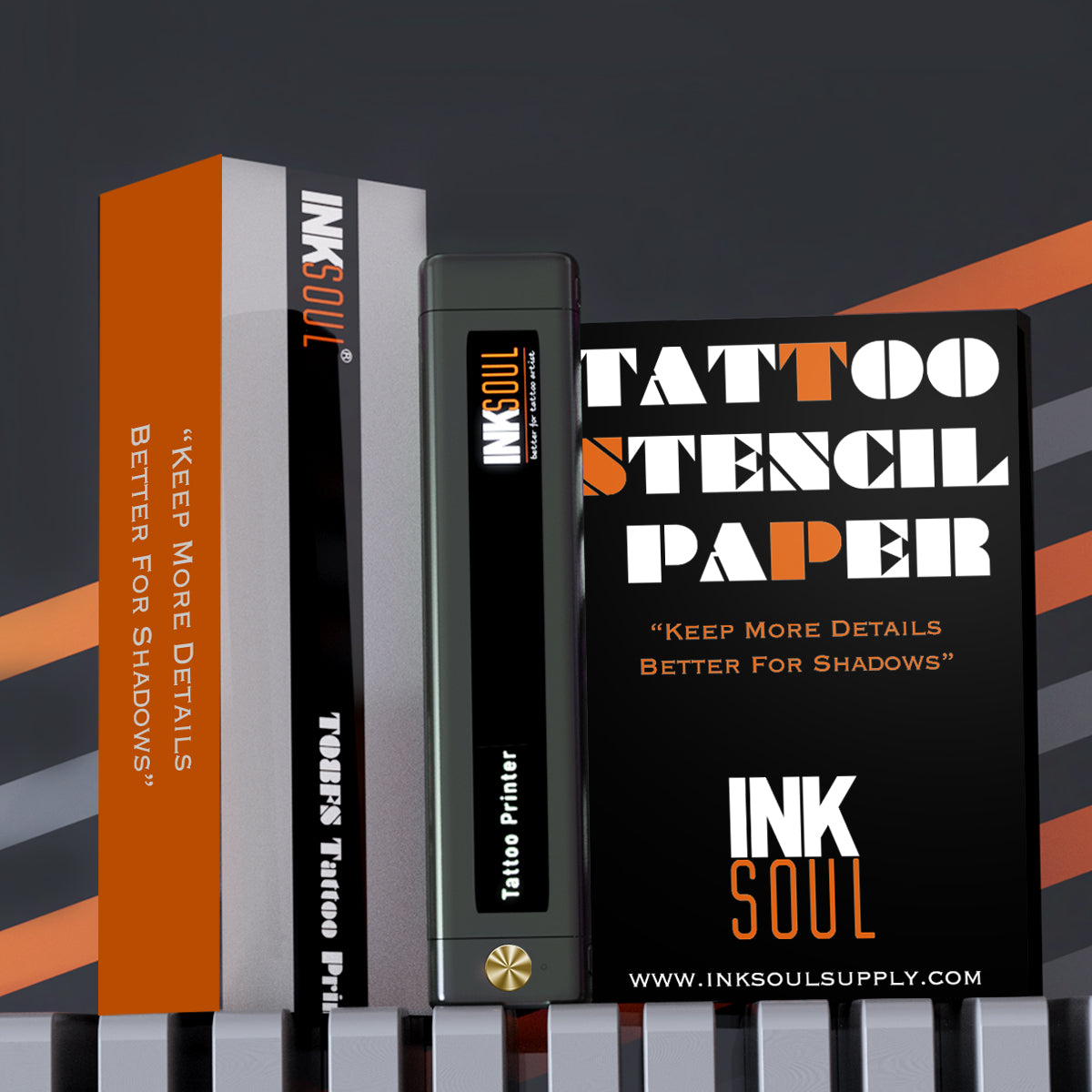 INKSOUL® T08FS Wireless Tattoo Transfer Stencil Printer-Can print shadows by INKSOULSUPPLY.COM