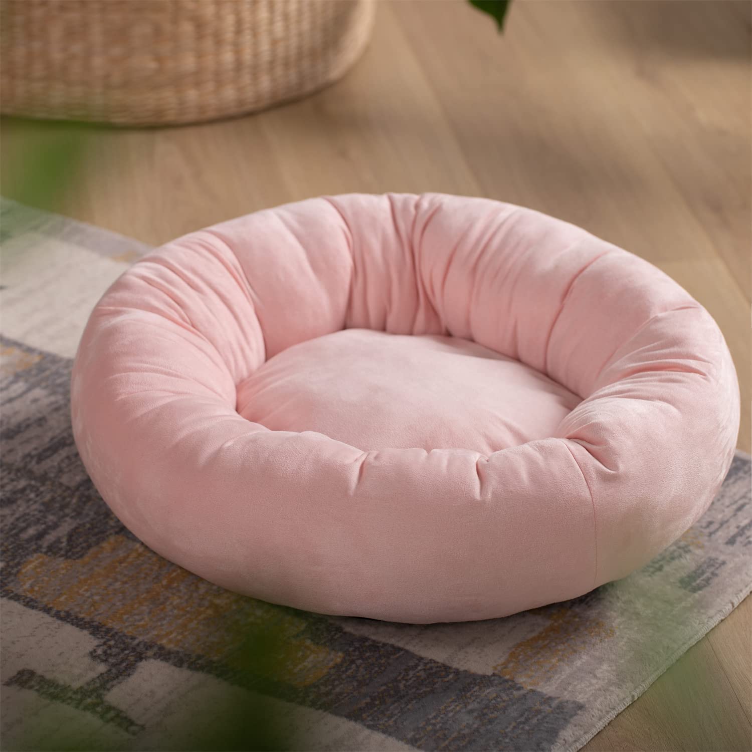 Kasentex Donut Design Round Dog Bed, Anti Slip and Machine Washable by Kasentex