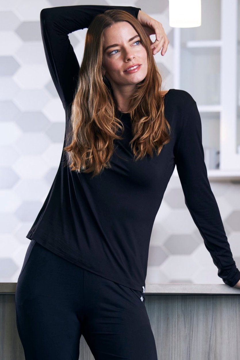Women's Bamboo Lounge Long Sleeve T-Shirt by Spun Bamboo