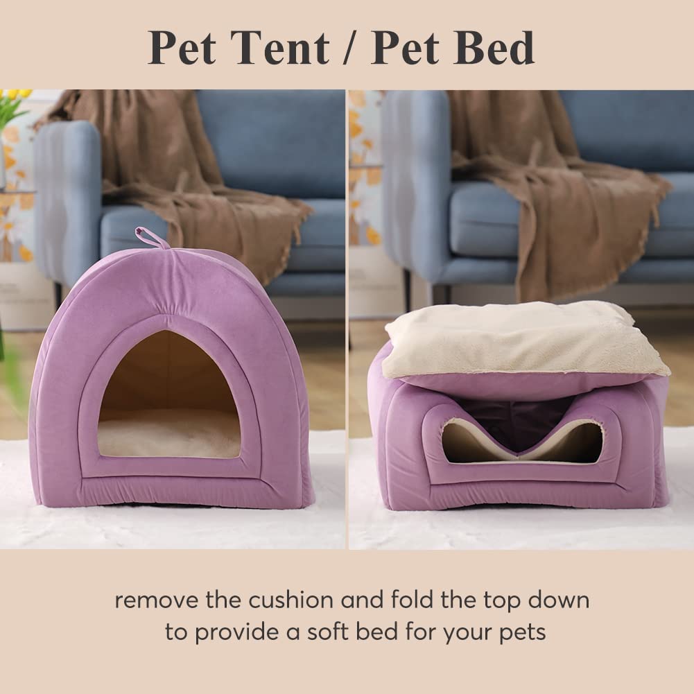 Kasentex Cat Bed, Lovely Tent with Removable Washable Pillow Cushion by Kasentex