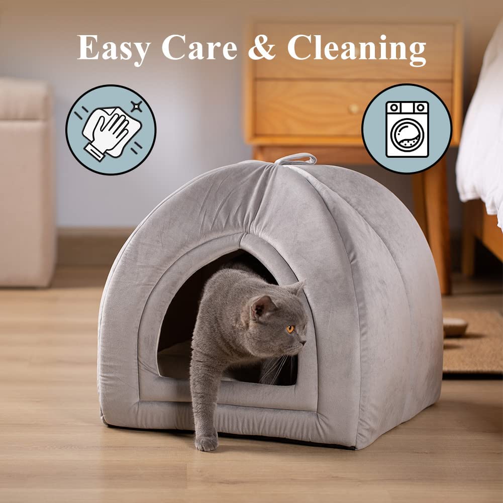 Kasentex Cat Bed, Lovely Tent with Removable Washable Pillow Cushion by Kasentex