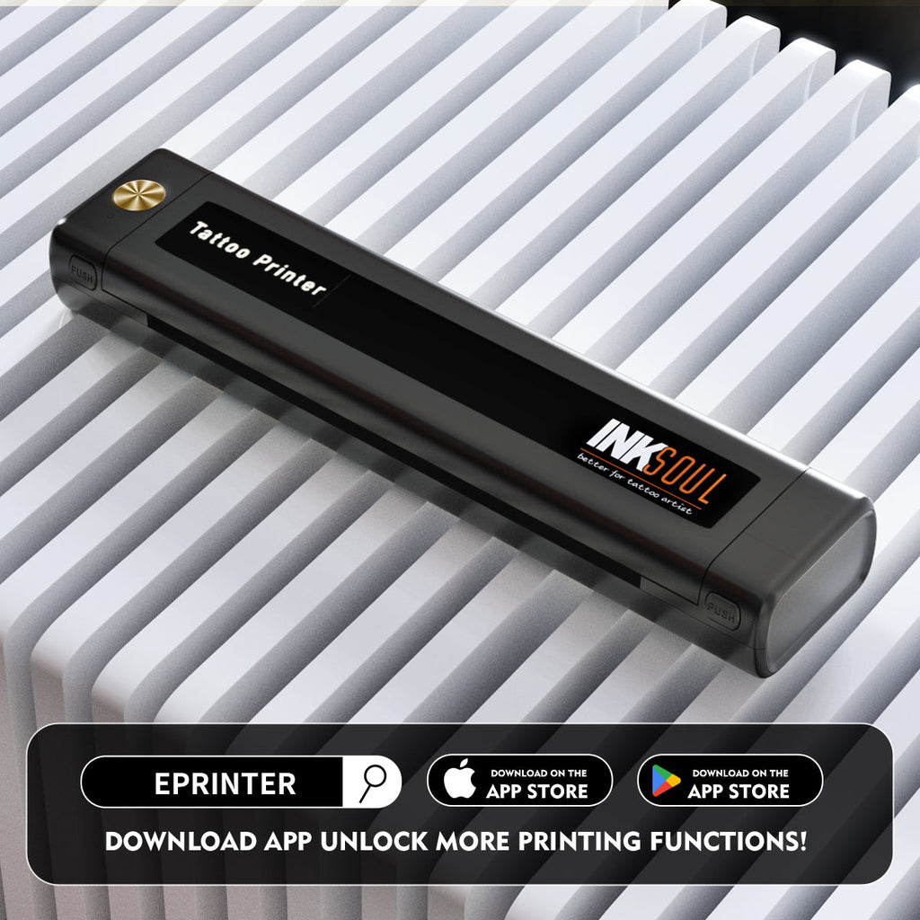 INKSOUL® T08FS Wireless Tattoo Transfer Stencil Printer-Can print shadows by INKSOULSUPPLY.COM