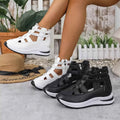 Women's Cutout Platform Sneakers | Low Heel PU Leather Shoes by Sarah Express