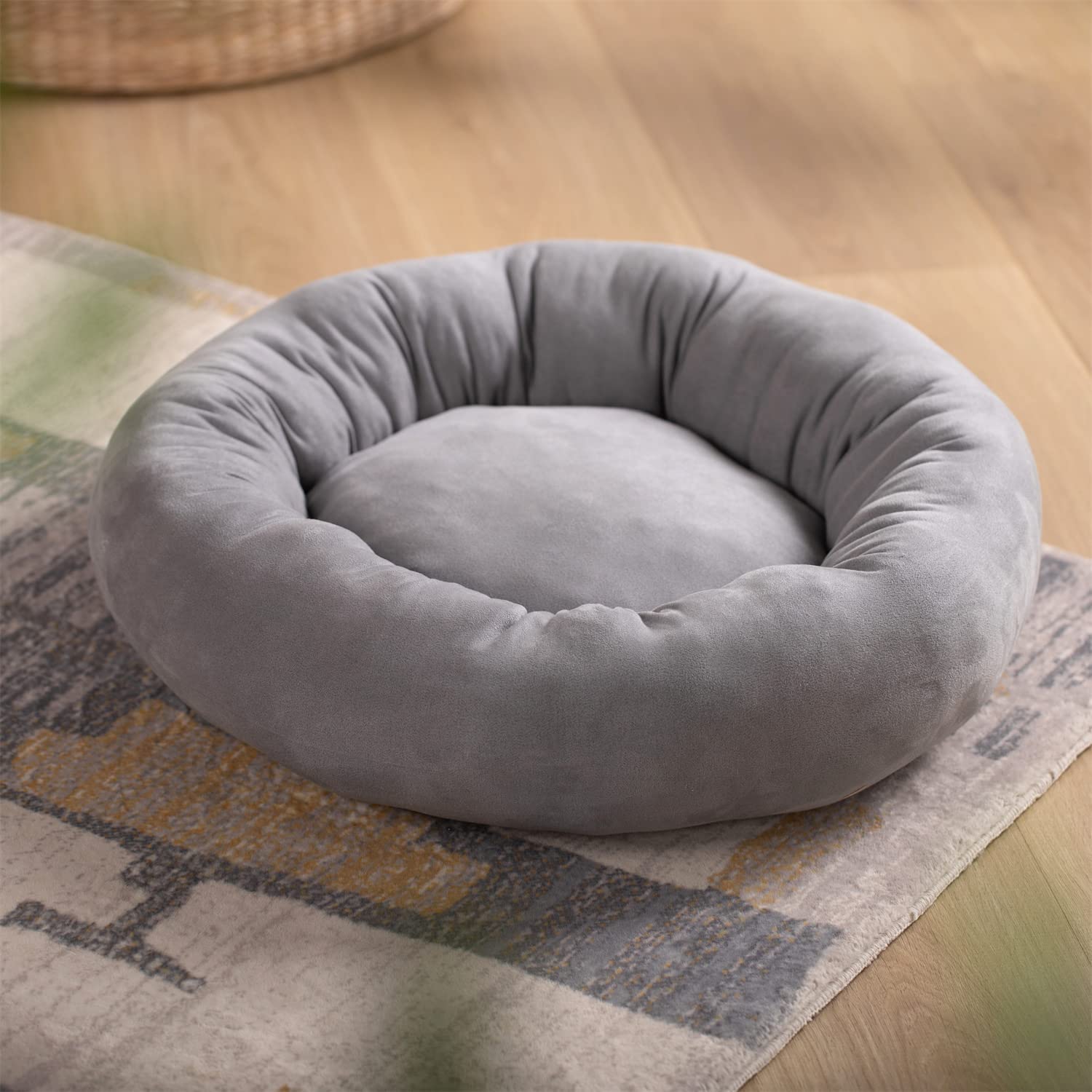 Kasentex Donut Design Round Dog Bed, Anti Slip and Machine Washable by Kasentex