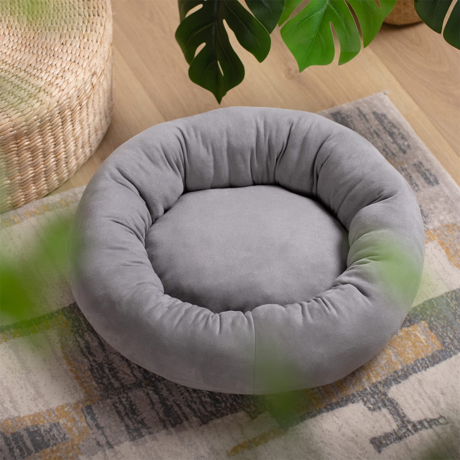 Kasentex Donut Design Round Dog Bed, Anti Slip and Machine Washable by Kasentex