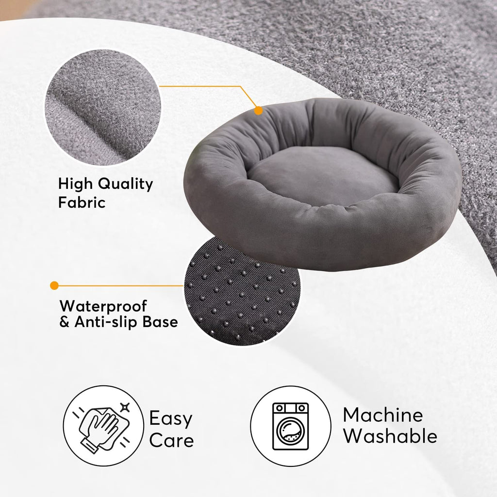 Kasentex Donut Design Round Dog Bed, Anti Slip and Machine Washable by Kasentex