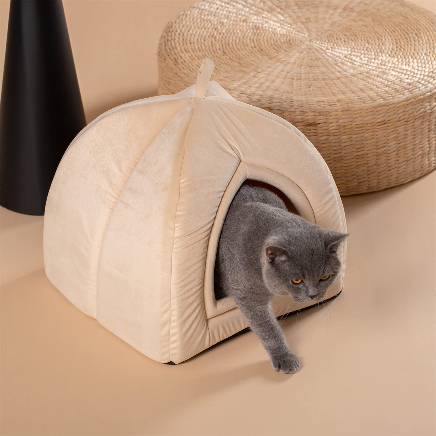 Kasentex Cat Bed, Lovely Tent with Removable Washable Pillow Cushion by Kasentex