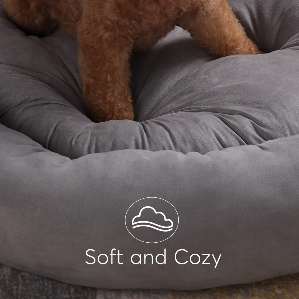 Kasentex Donut Design Round Dog Bed, Anti Slip and Machine Washable by Kasentex