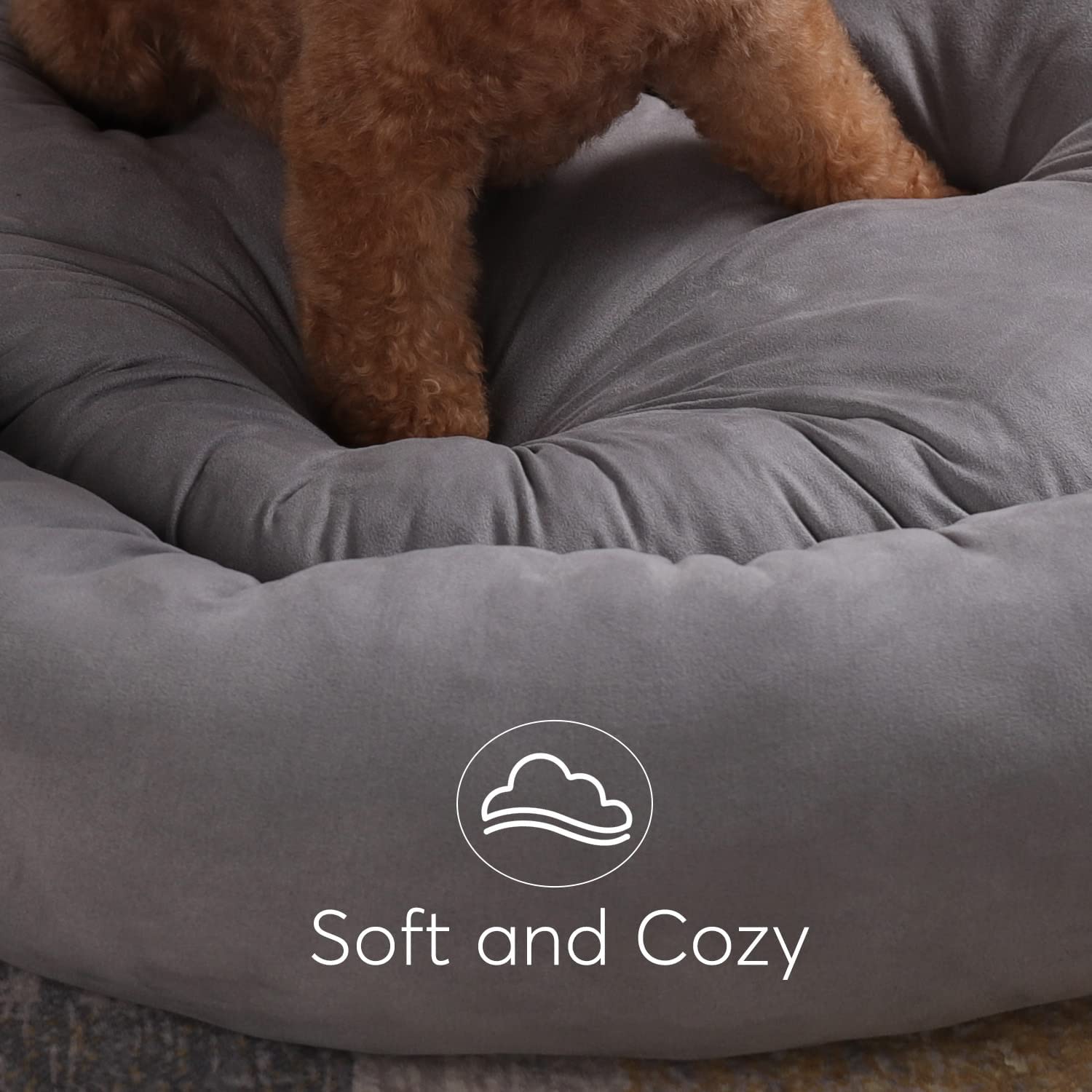 Kasentex Donut Design Round Dog Bed, Anti Slip and Machine Washable by Kasentex