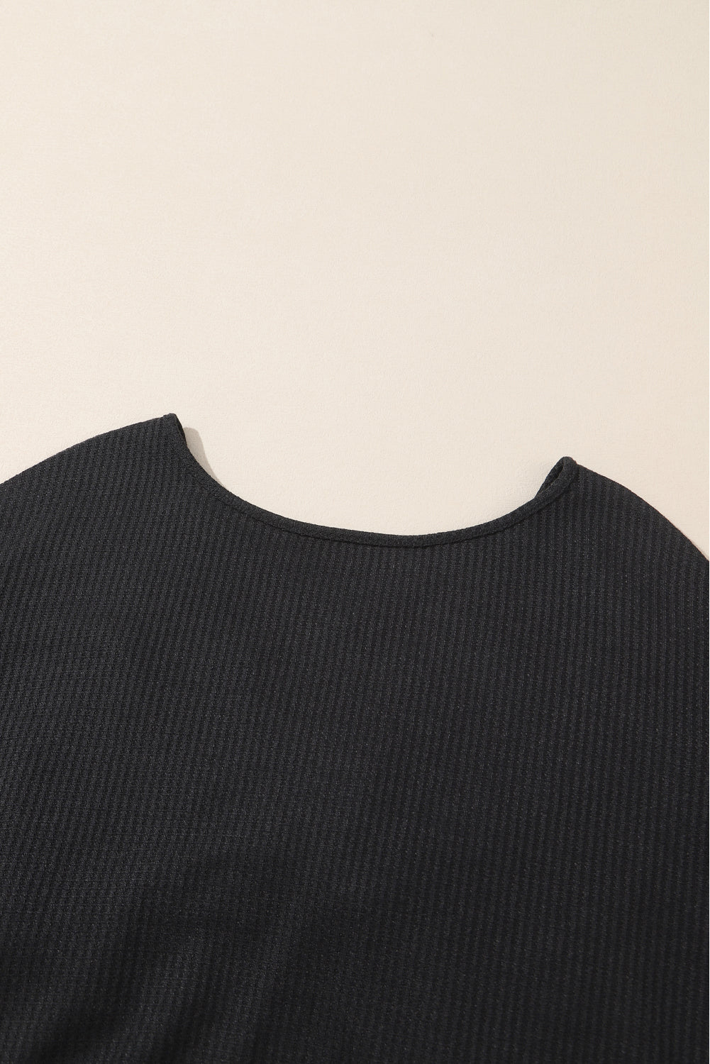 Sequin Patchwork Sleeve Open Back Top
