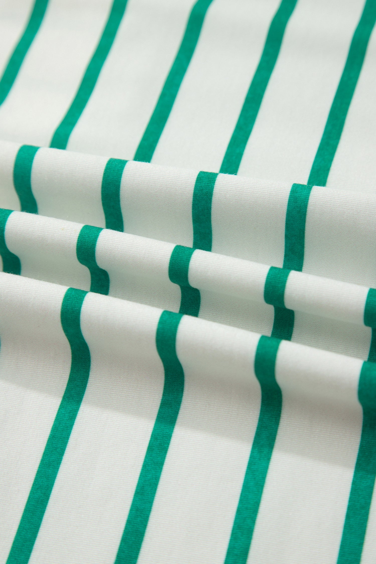 Stripe Colorblock 3/4 Sleeve Loose Tee