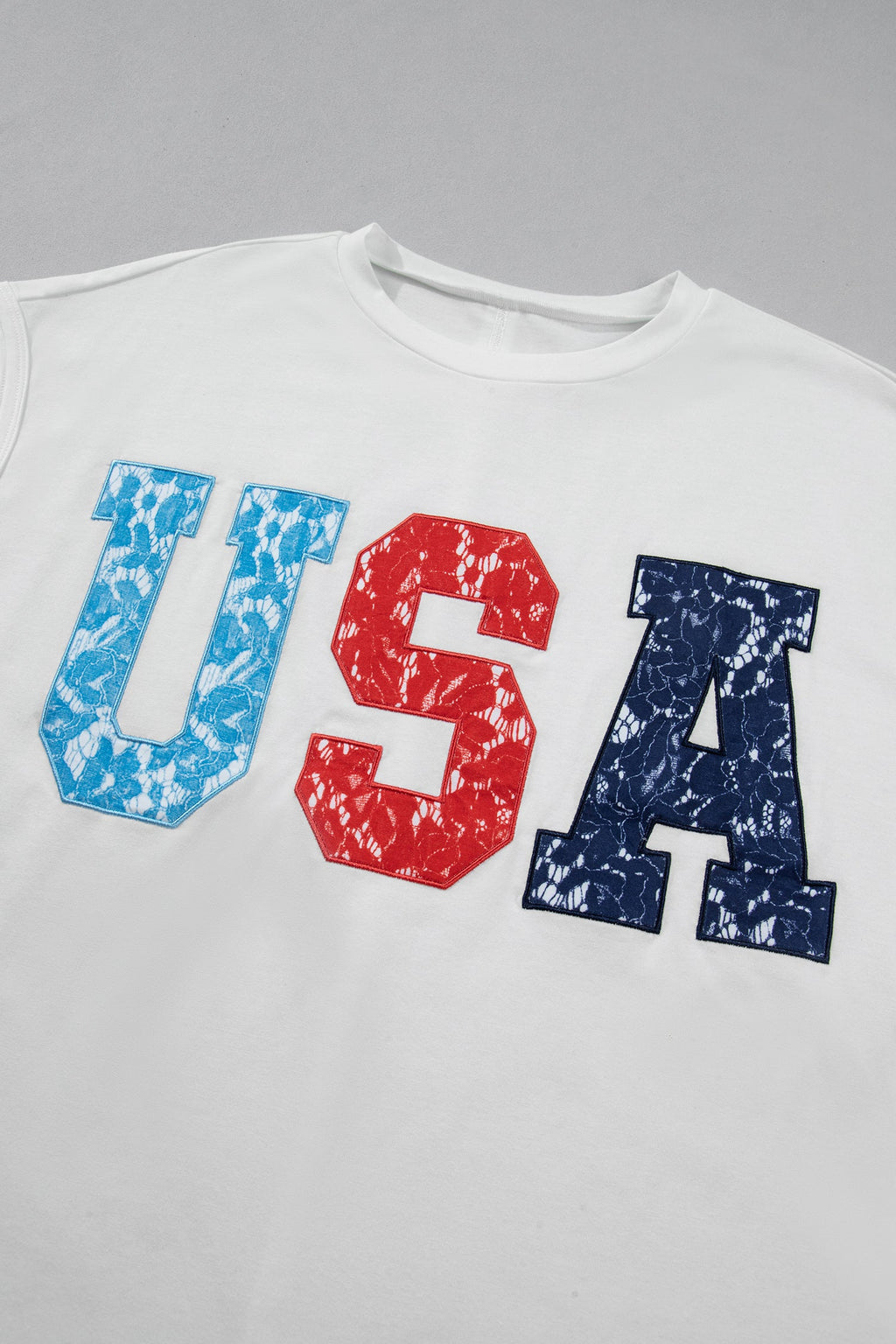 USA Colorblock Letter Dolman Sleeve Tee