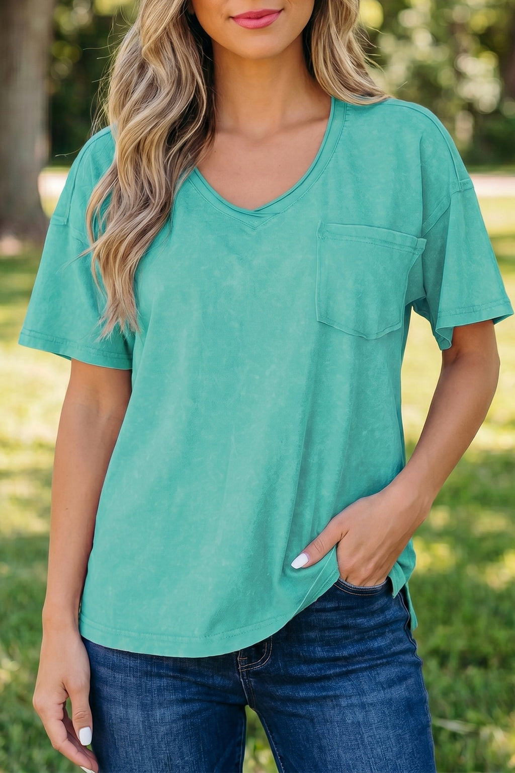 Solid Mineral Wash Short Sleeve T-Shirt