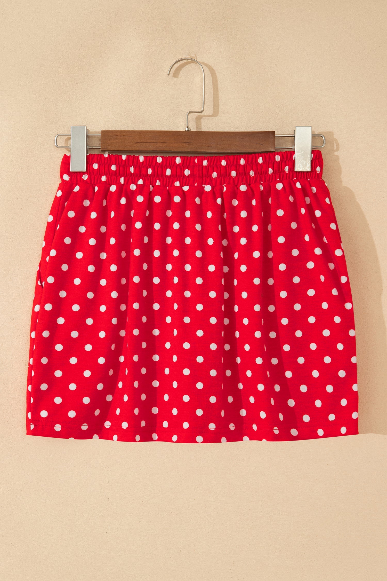 Polka Dot Drawstring Mini Skort