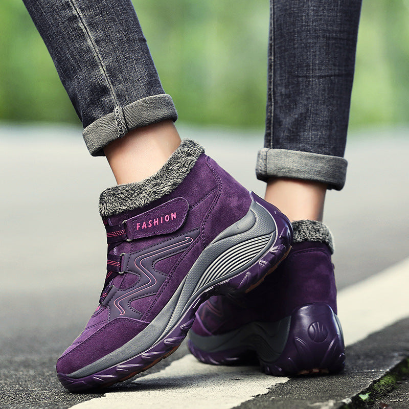 Women's Waterproof Hiking Boots | Real Leather Non-Slip Outdoor Trekking Sneakers by Sarah Express