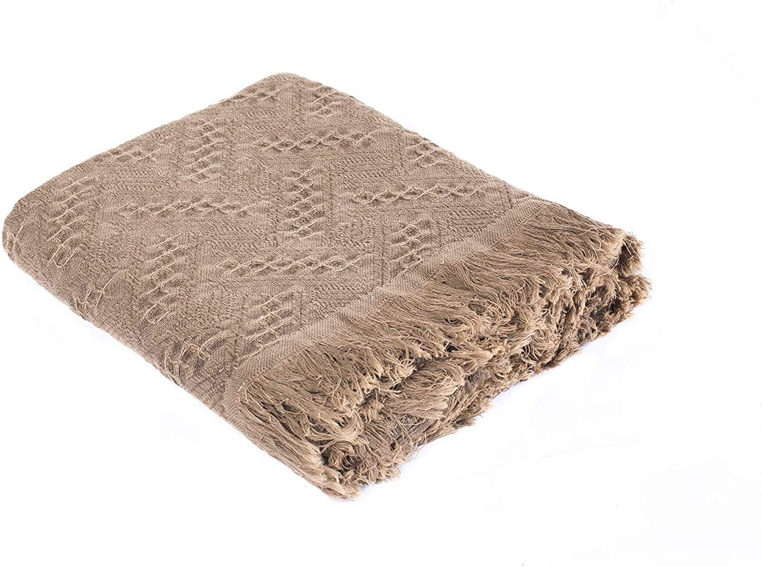 Kasentex 100% Cotton Soft Knitted Throw Blanket, Room Decor, Graduation Gifts, Fathers Day Gift, Mom Gift by Kasentex