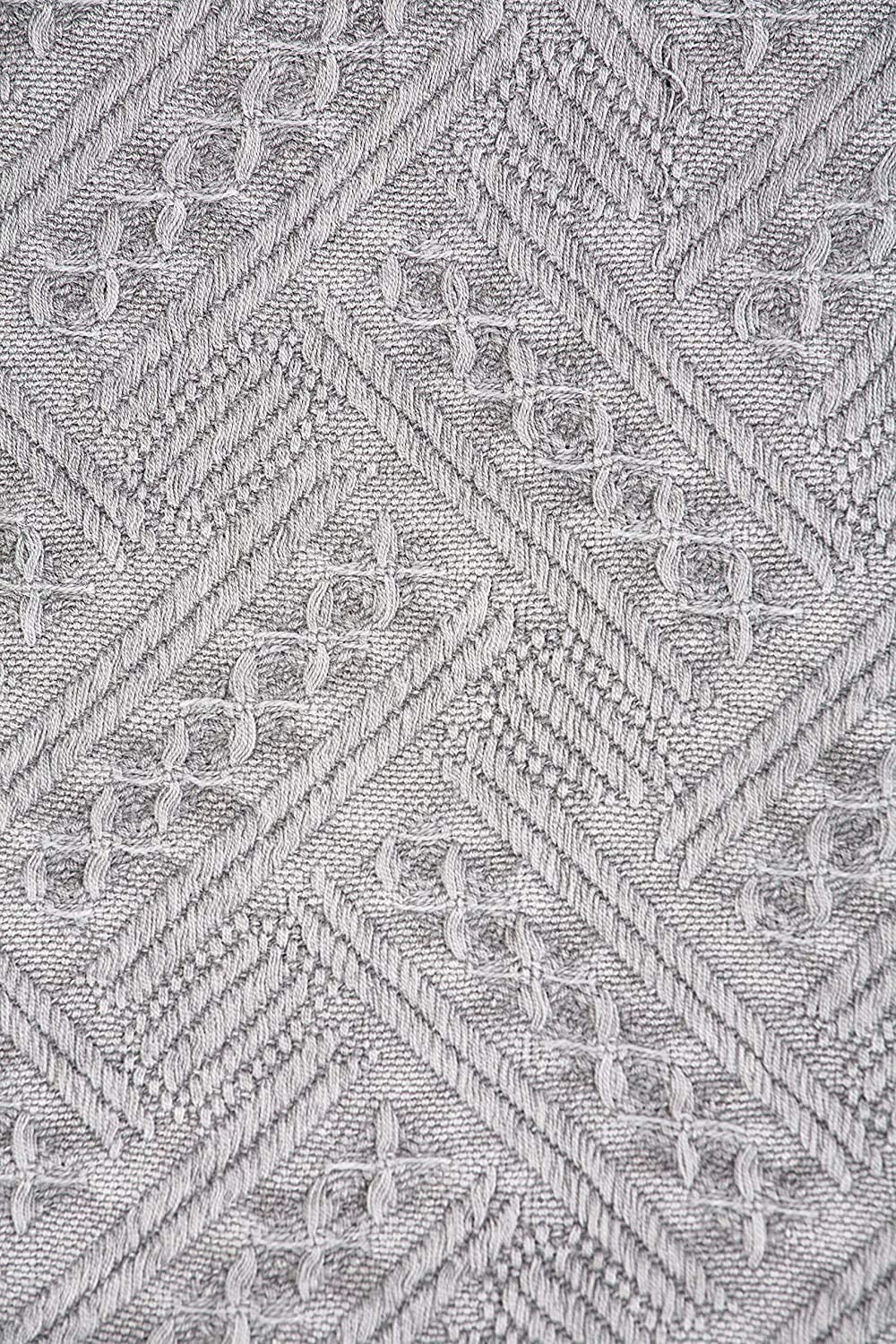 Kasentex 100% Cotton Soft Knitted Throw Blanket, Room Decor, Graduation Gifts, Fathers Day Gift, Mom Gift by Kasentex