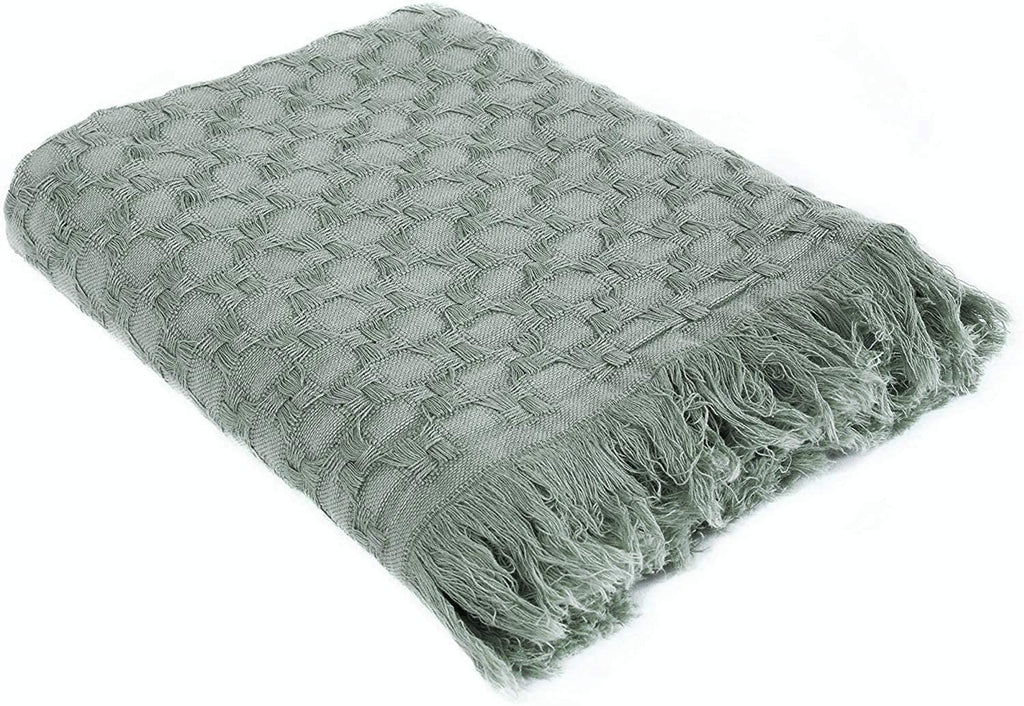 Kasentex 100% Cotton Soft Knitted Throw Blanket, Room Decor, Graduation Gifts, Fathers Day Gift, Mom Gift by Kasentex