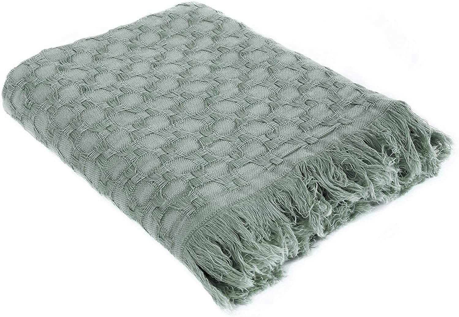 Kasentex 100% Cotton Soft Knitted Throw Blanket, Room Decor, Graduation Gifts, Fathers Day Gift, Mom Gift by Kasentex