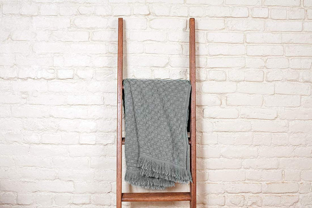 Kasentex 100% Cotton Soft Knitted Throw Blanket, Room Decor, Graduation Gifts, Fathers Day Gift, Mom Gift by Kasentex