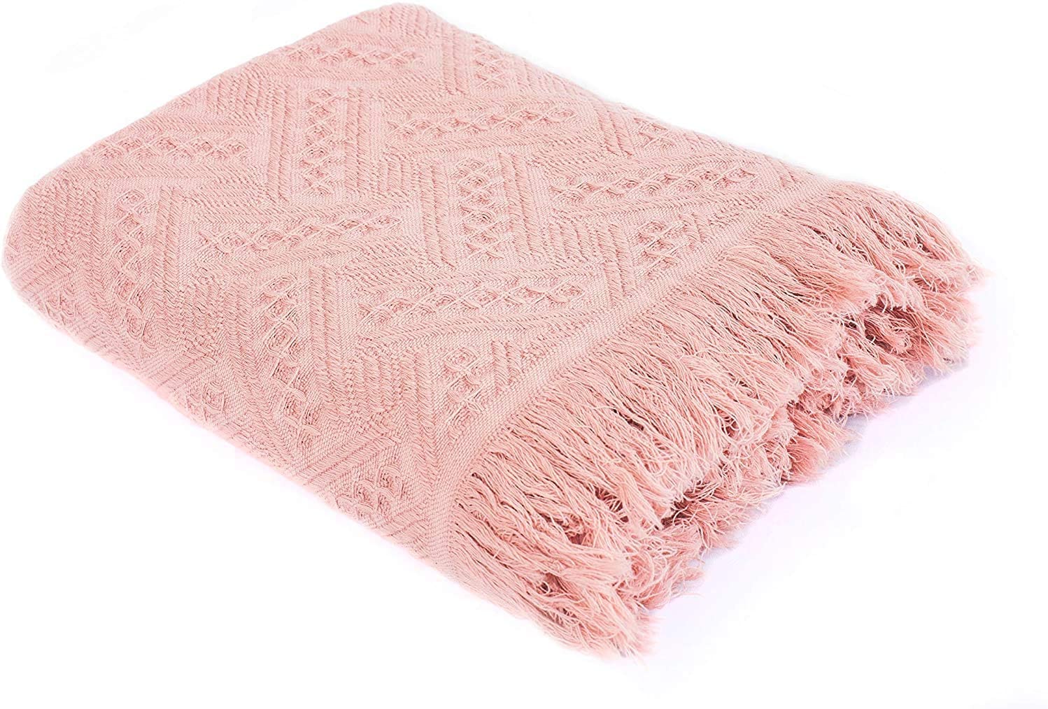Kasentex 100% Cotton Soft Knitted Throw Blanket, Room Decor, Graduation Gifts, Fathers Day Gift, Mom Gift by Kasentex