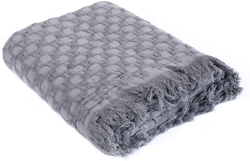 Kasentex 100% Cotton Soft Knitted Throw Blanket, Room Decor, Graduation Gifts, Fathers Day Gift, Mom Gift by Kasentex