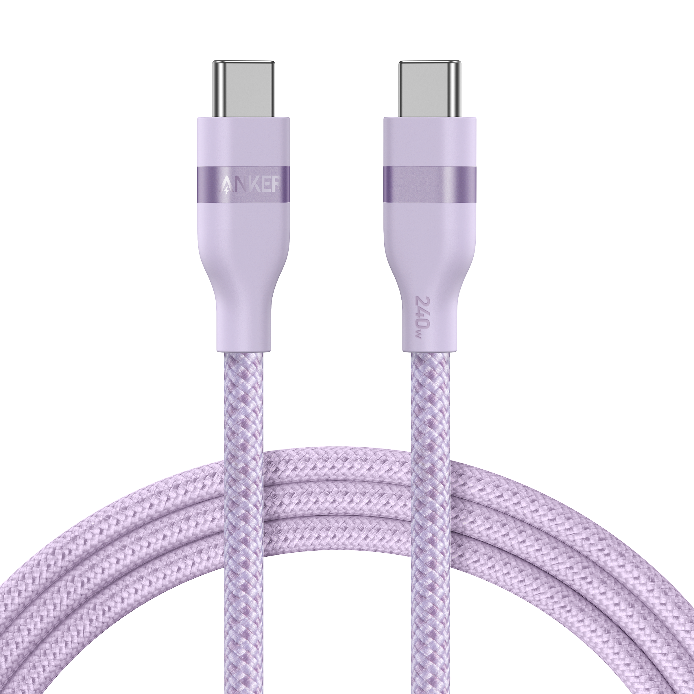 Anker USB-C to USB-C Cable (3 ft / 6 ft, 240W, Upcycled-Braided) by Anker