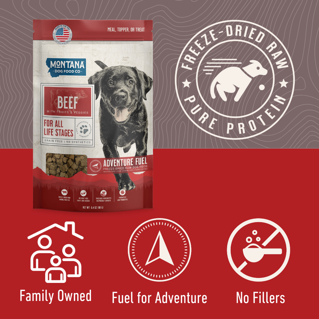 Grain-Free Beef Freeze-Dried Raw Adventure Fuel (Dog Food) by Montana Dog Food Co