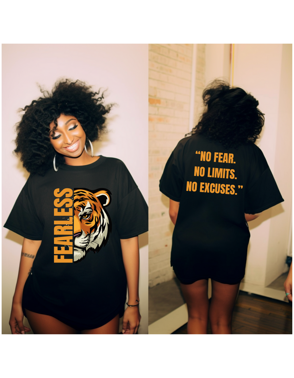 Fearless Tiger | Graphic Tee & Hoodie | Wear the Strength of the Fearless by Love & Lyrics Designs